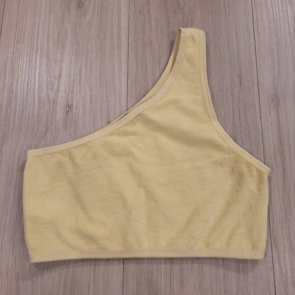 ZARA | Terrycloth One Shoulder Crop Tank Top | Sz. M - Picture 8 of 8